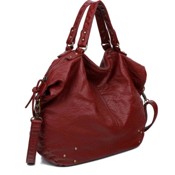 Ampere Bags The Laurel Satchel Bag In Burgundy Poshmark